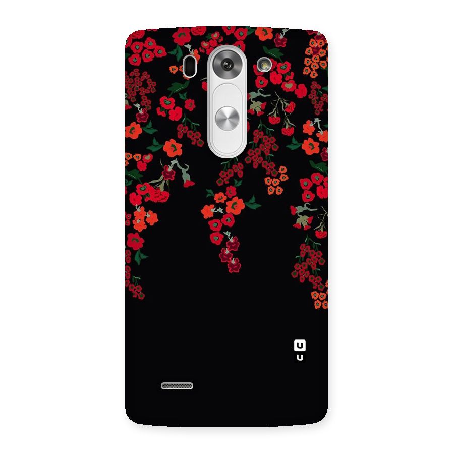Red Floral Pattern Back Case for LG G3 Mini