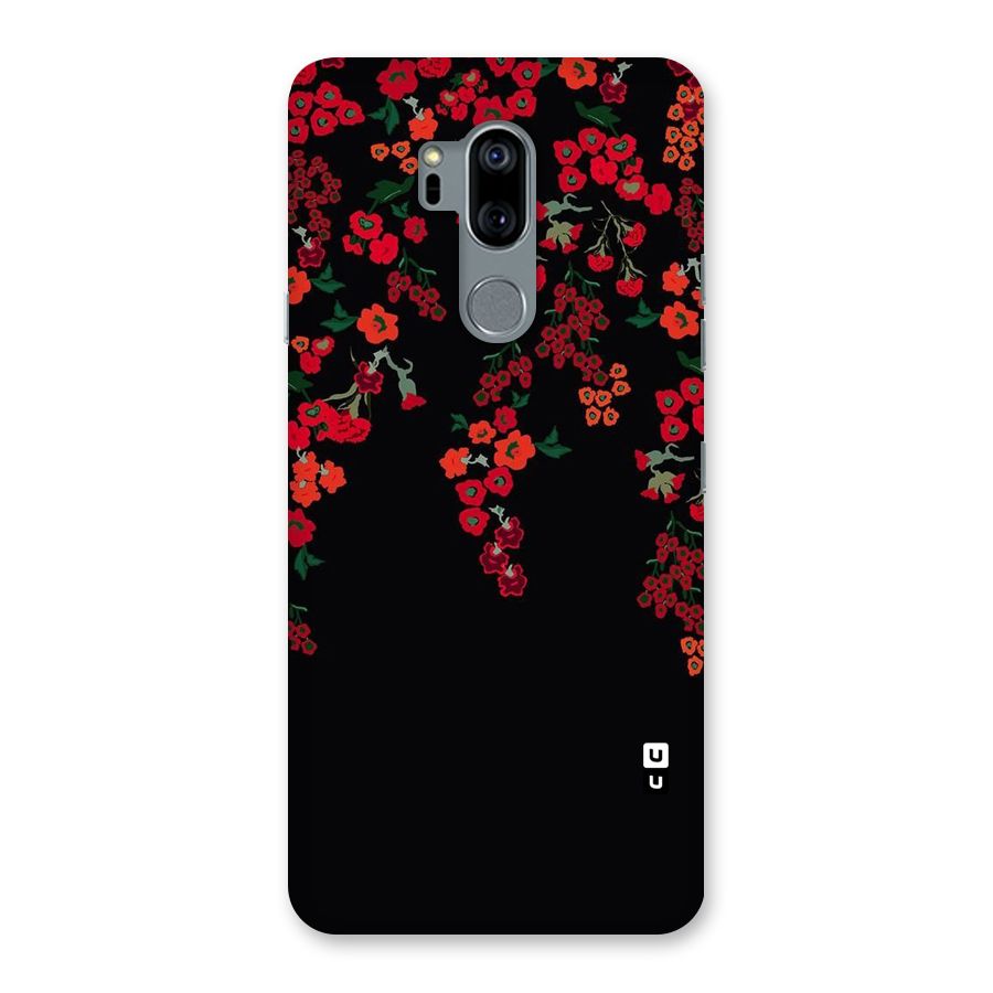 Red Floral Pattern Back Case for LG G7