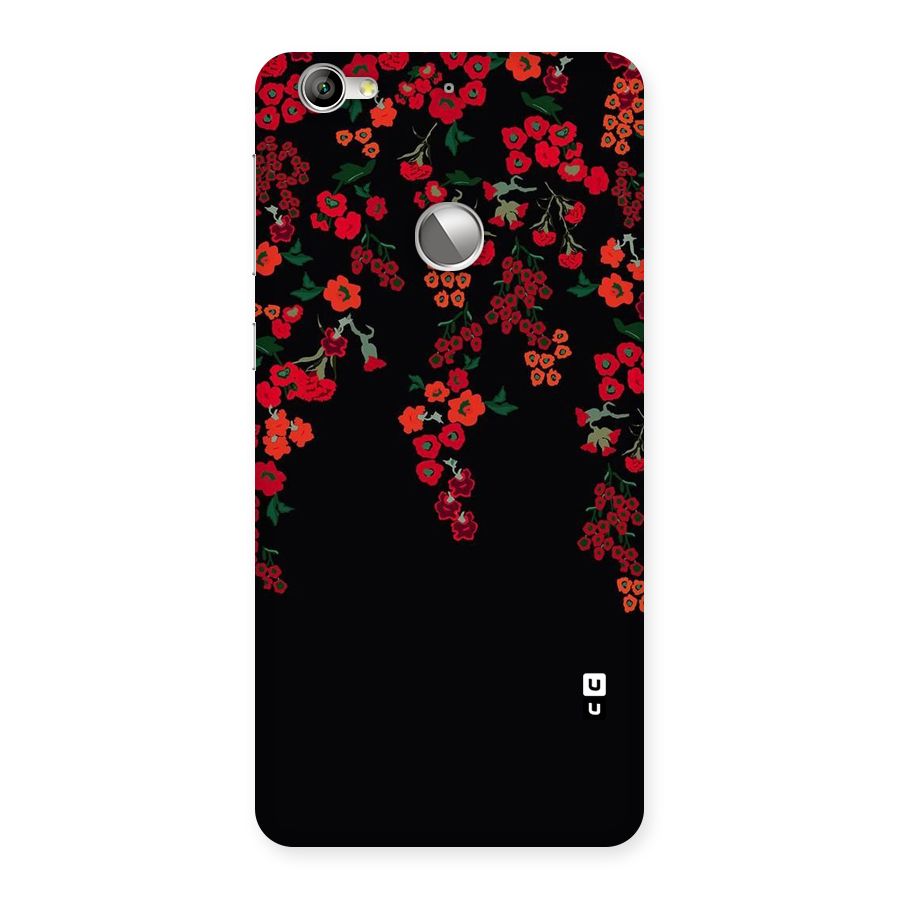 Red Floral Pattern Back Case for LeTV Le 1s