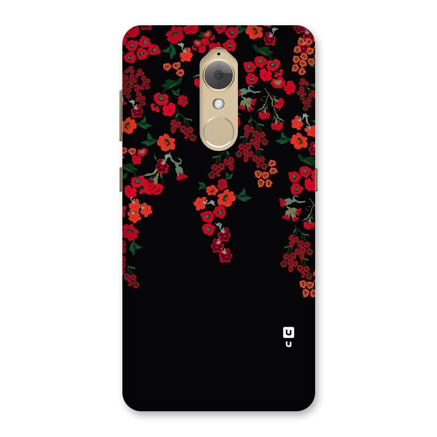 Red Floral Pattern Back Case for Lenovo K8