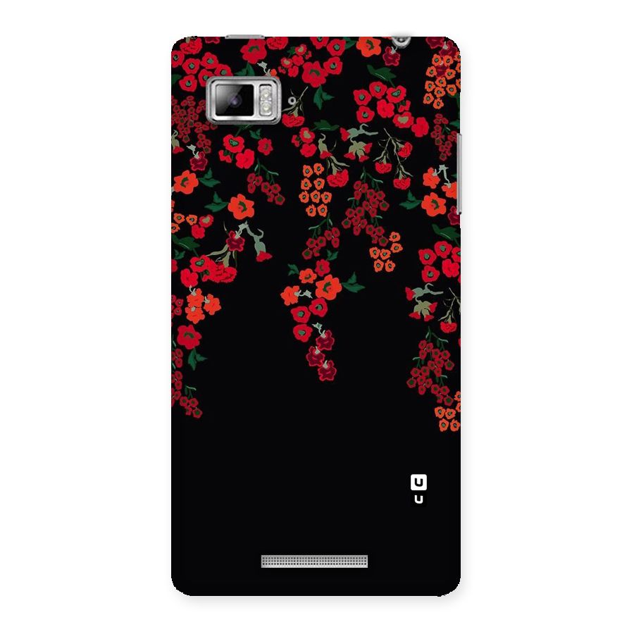 Red Floral Pattern Back Case for Lenovo Vibe Z K910
