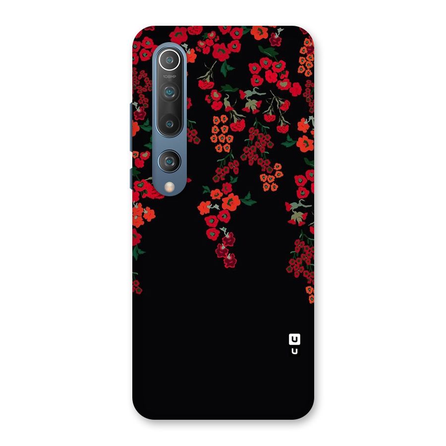Red Floral Pattern Back Case for Mi 10