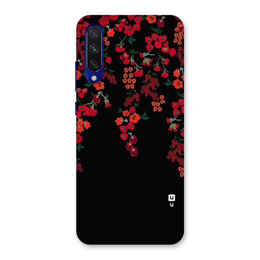 Red Floral Pattern Back Case for Mi A3