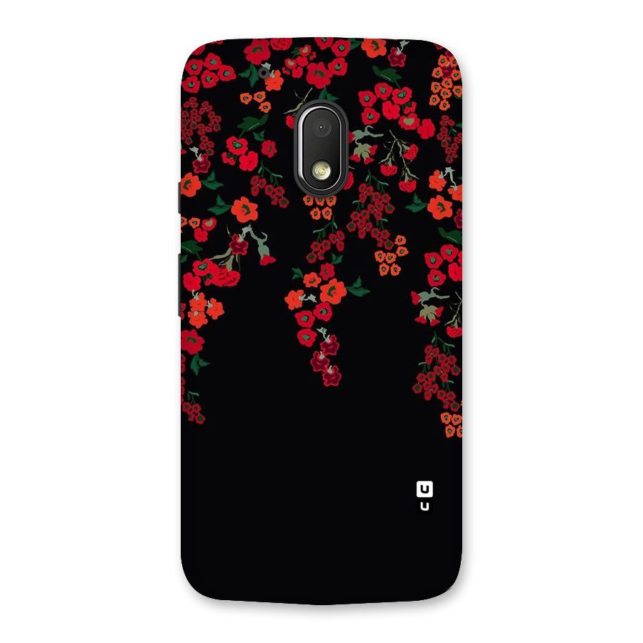 Red Floral Pattern Back Case for Moto G4 Play