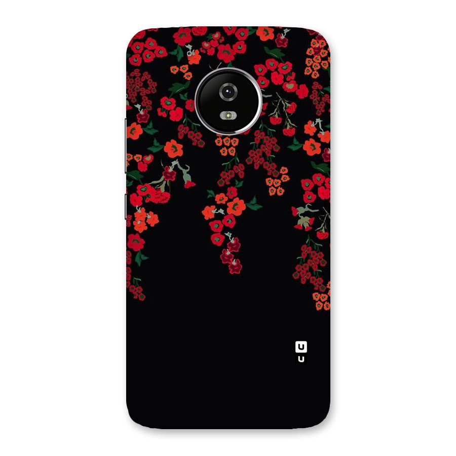 Red Floral Pattern Back Case for Moto G5