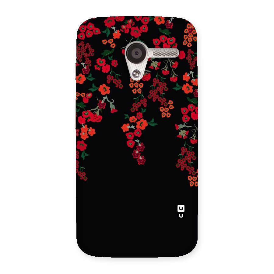 Red Floral Pattern Back Case for Moto X