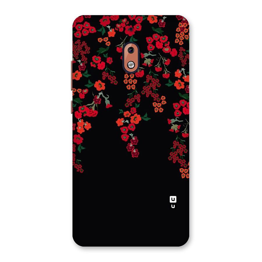 Red Floral Pattern Back Case for Nokia 2.1