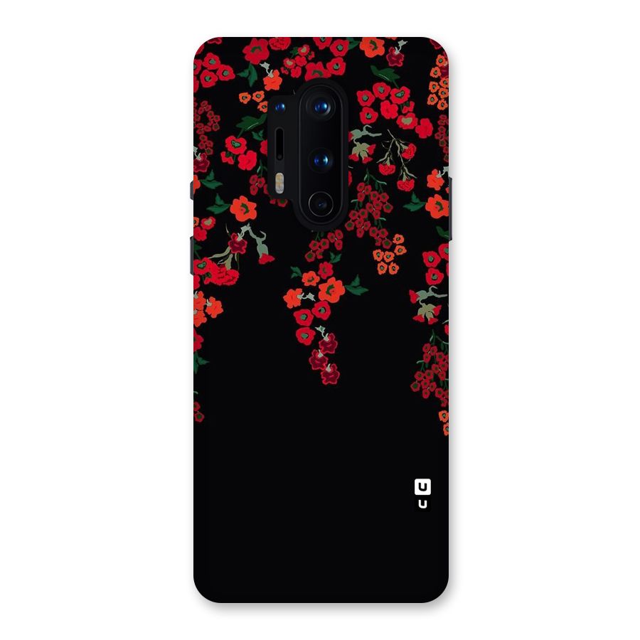 Red Floral Pattern Back Case for OnePlus 8 Pro