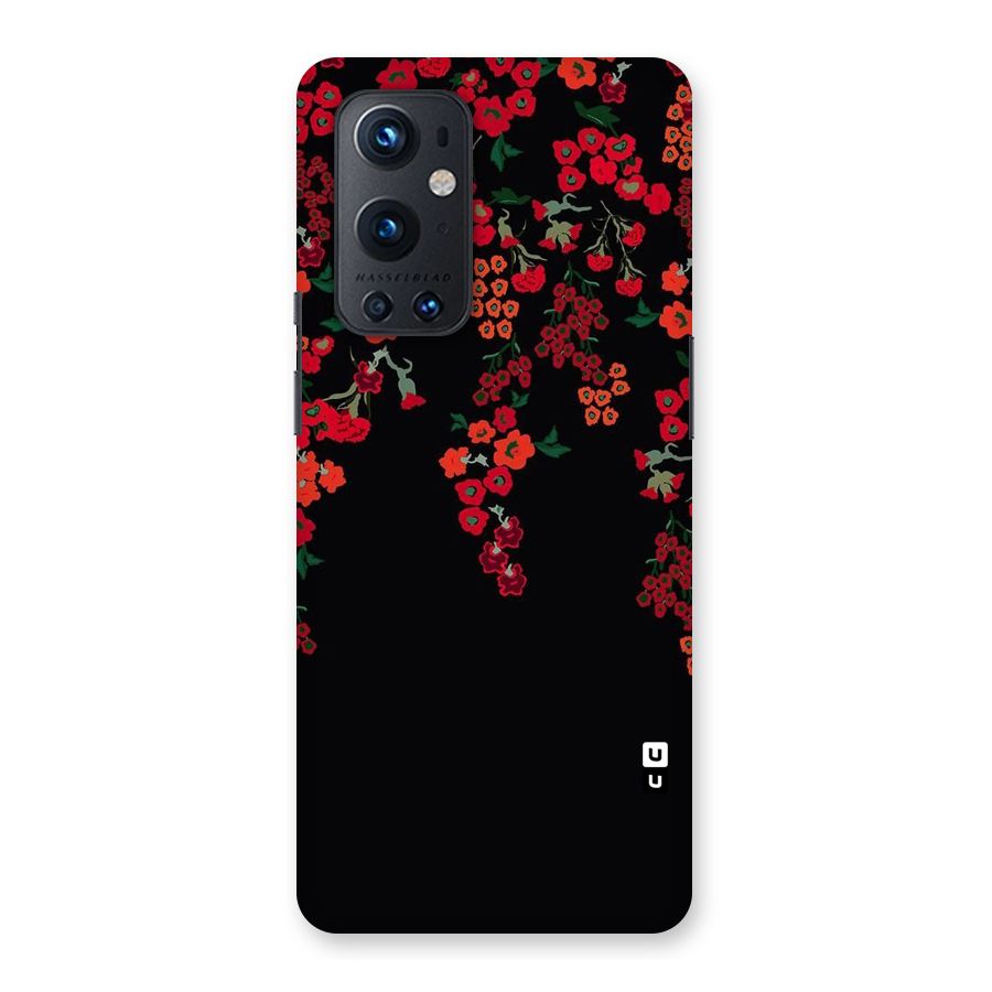 Red Floral Pattern Back Case for OnePlus 9 Pro