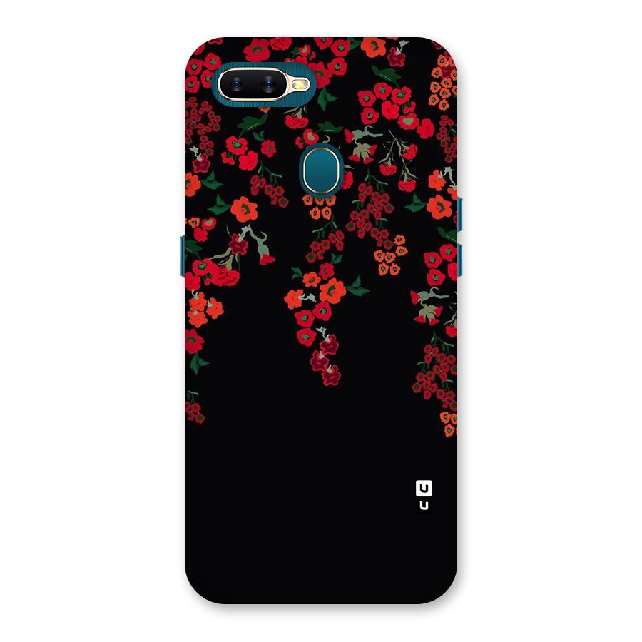 Red Floral Pattern Back Case for Oppo A11k