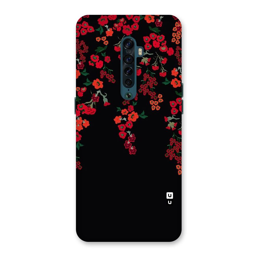 Red Floral Pattern Back Case for Oppo Reno2