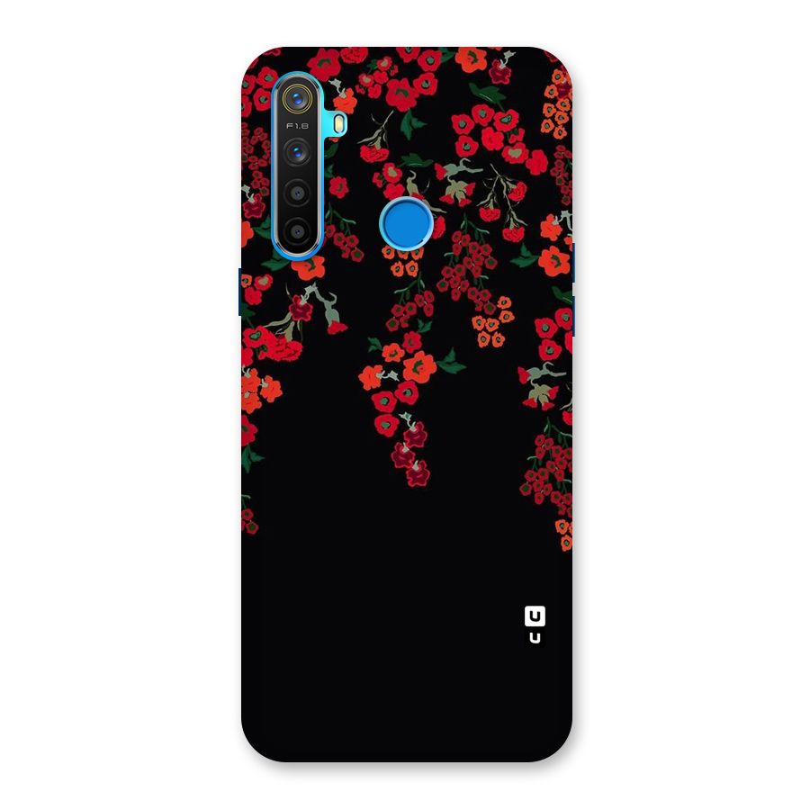 Red Floral Pattern Back Case for Realme 5