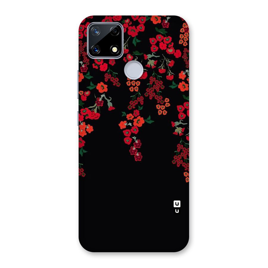 Red Floral Pattern Back Case for Realme Narzo 20