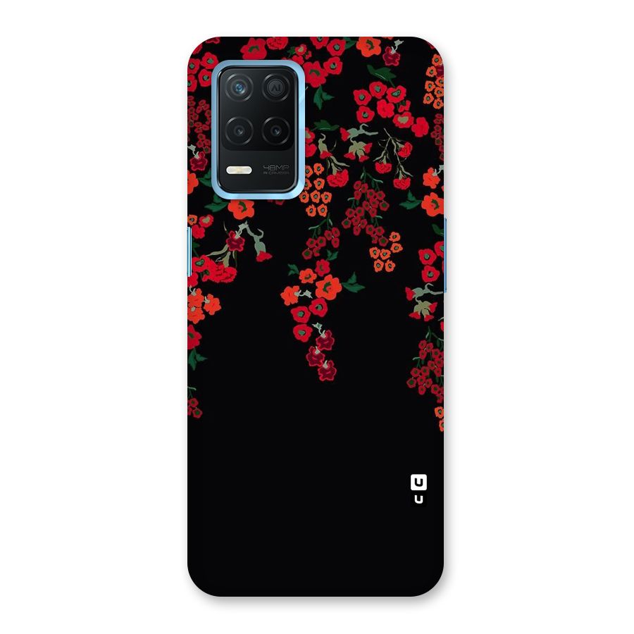 Red Floral Pattern Back Case for Realme Narzo 30 5G