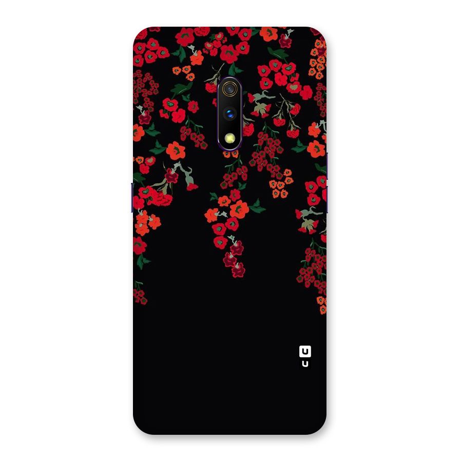 Red Floral Pattern Back Case for Realme X