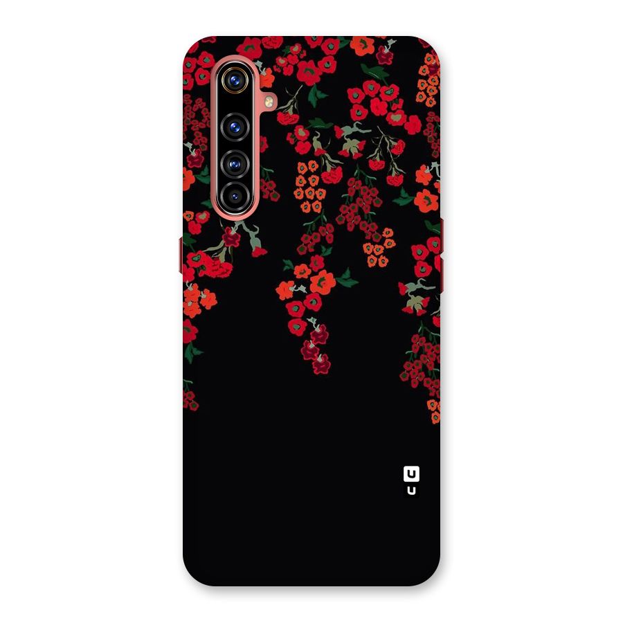 Red Floral Pattern Back Case for Realme X50 Pro