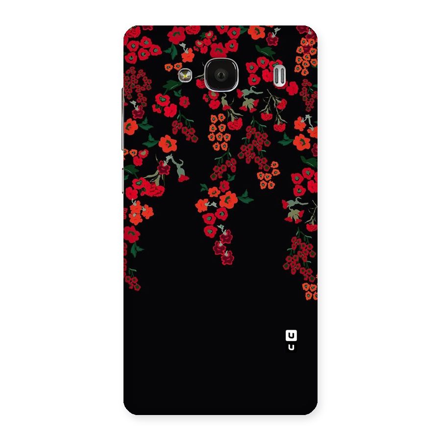 Red Floral Pattern Back Case for Redmi 2