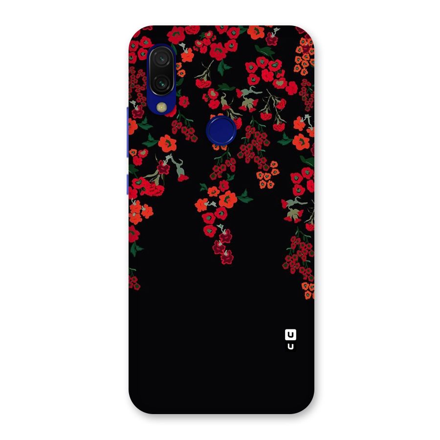 Red Floral Pattern Back Case for Redmi 7