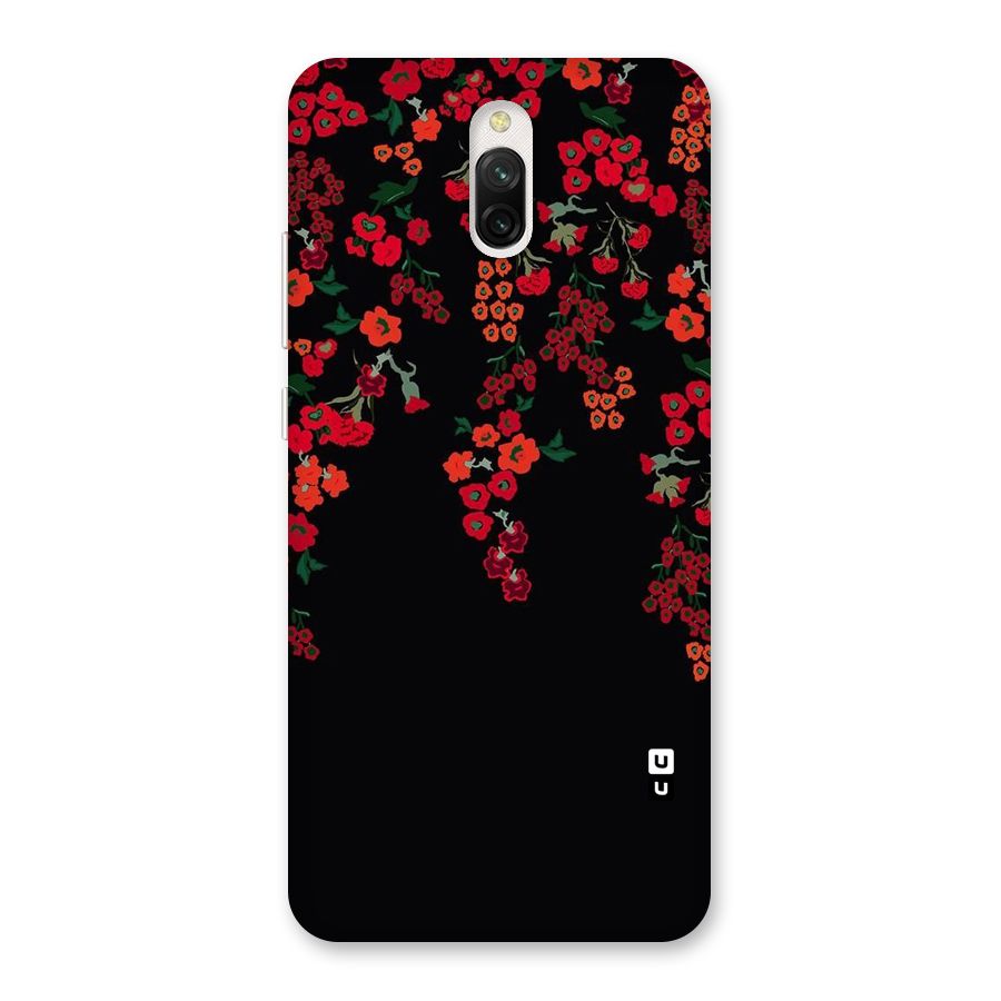 Red Floral Pattern Back Case for Redmi 8A Dual