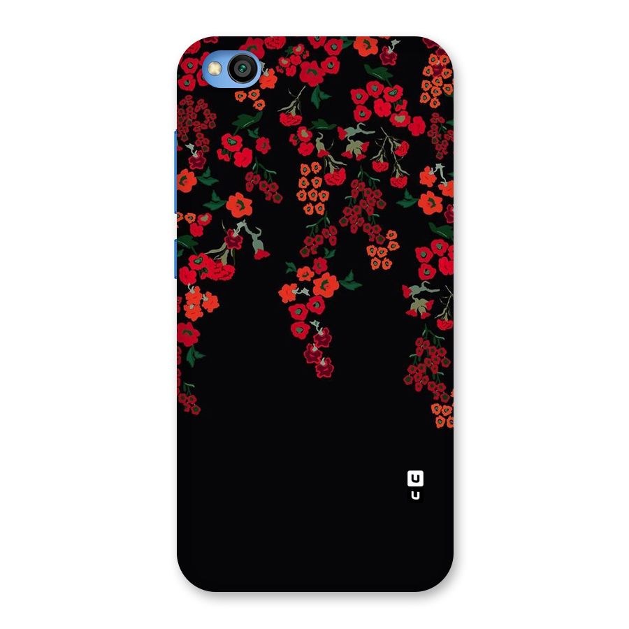 Red Floral Pattern Back Case for Redmi Go