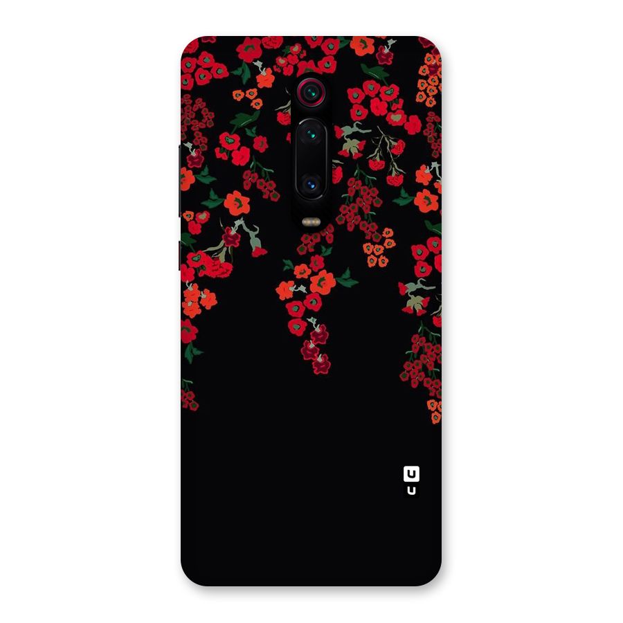 Red Floral Pattern Back Case for Redmi K20