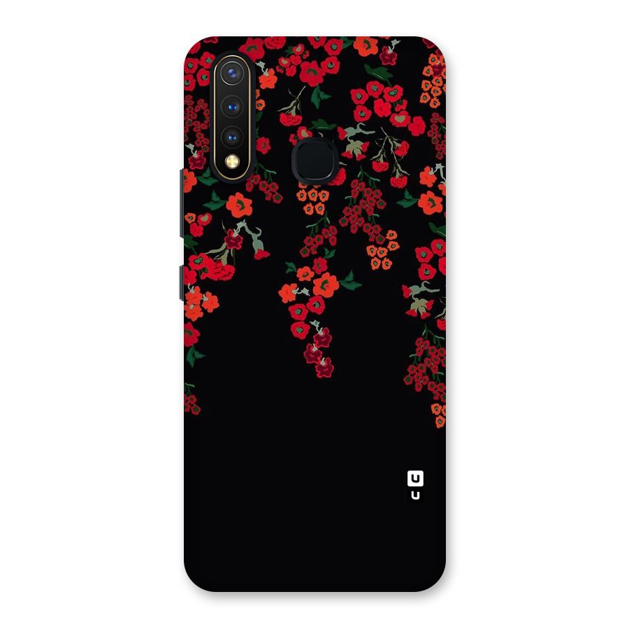 Red Floral Pattern Back Case for Vivo Y19