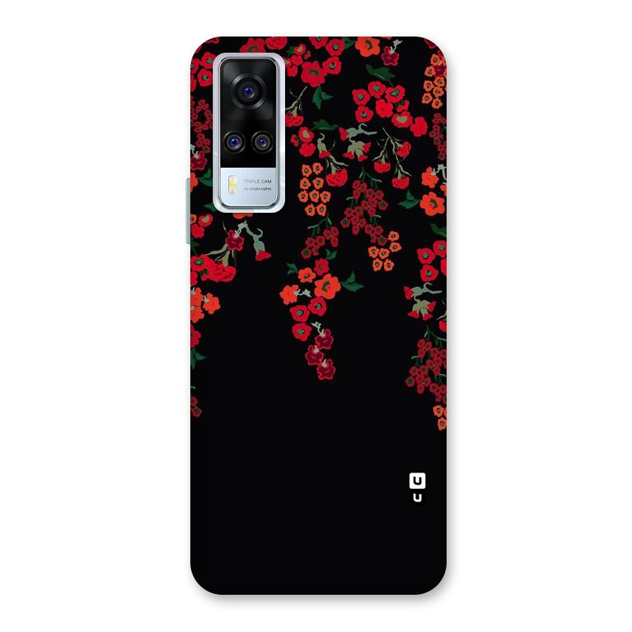 Red Floral Pattern Back Case for Vivo Y31