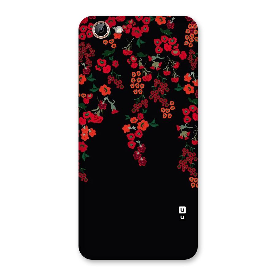 Red Floral Pattern Back Case for Vivo Y71i