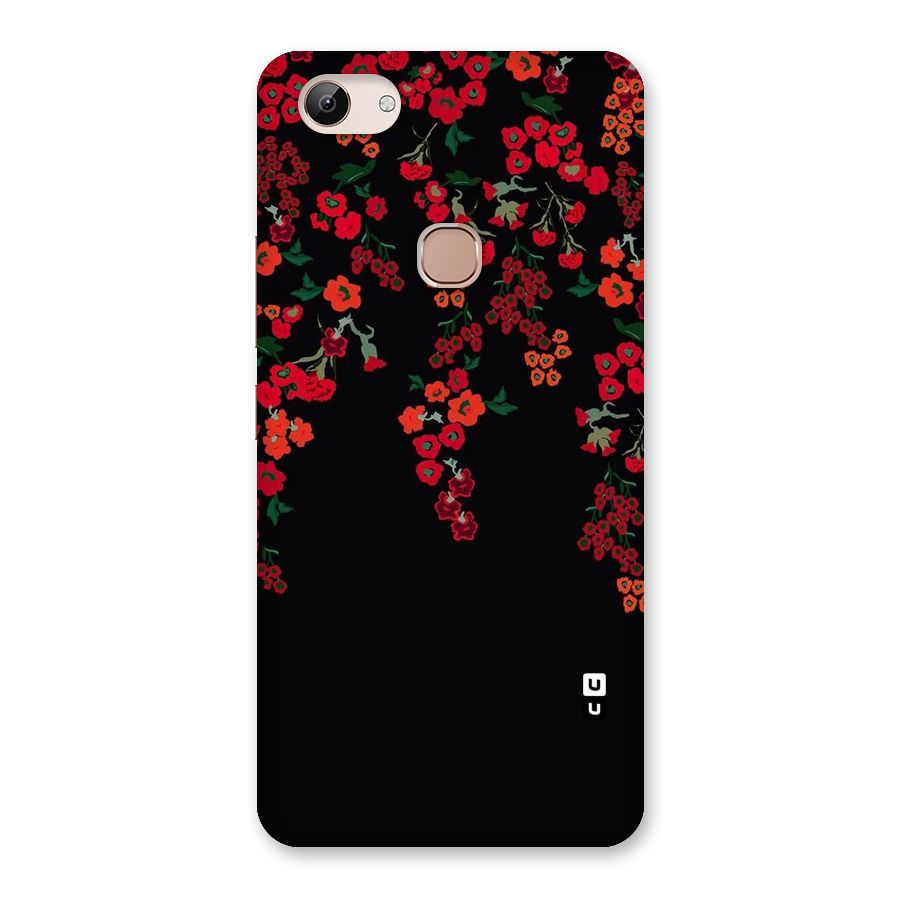 Red Floral Pattern Back Case for Vivo Y83