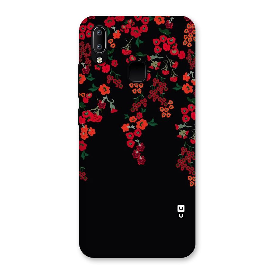 Red Floral Pattern Back Case for Vivo Y93