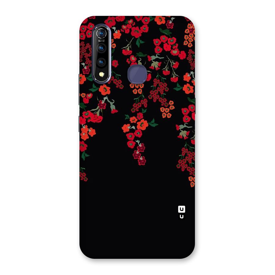 Red Floral Pattern Back Case for Vivo Z1 Pro