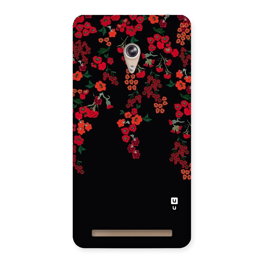 Red Floral Pattern Back Case for Zenfone 6