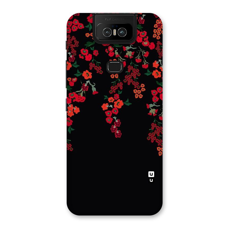 Red Floral Pattern Back Case for Zenfone 6z