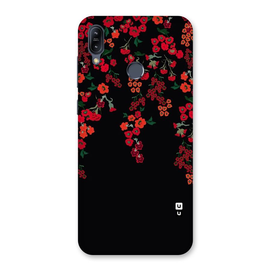 Red Floral Pattern Back Case for Zenfone Max M2