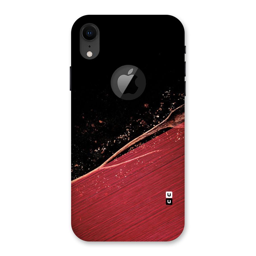Red Flow Drops Back Case for iPhone XR Logo Cut