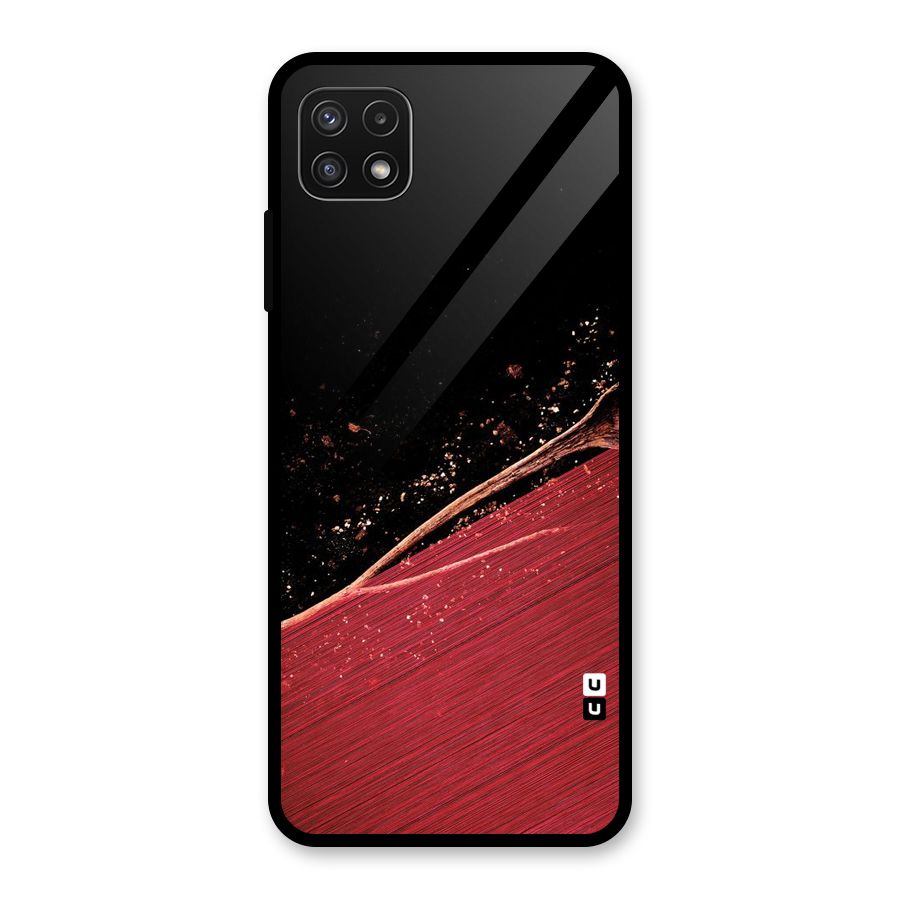 Red Flow Drops Glass Back Case for Galaxy A22 5G