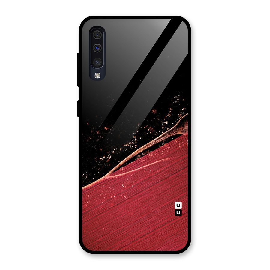 Red Flow Drops Glass Back Case for Galaxy A30s