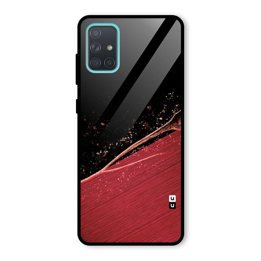 Red Flow Drops Glass Back Case for Galaxy A71