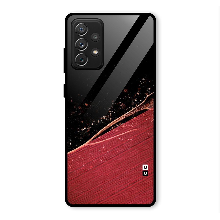 Red Flow Drops Glass Back Case for Galaxy A72