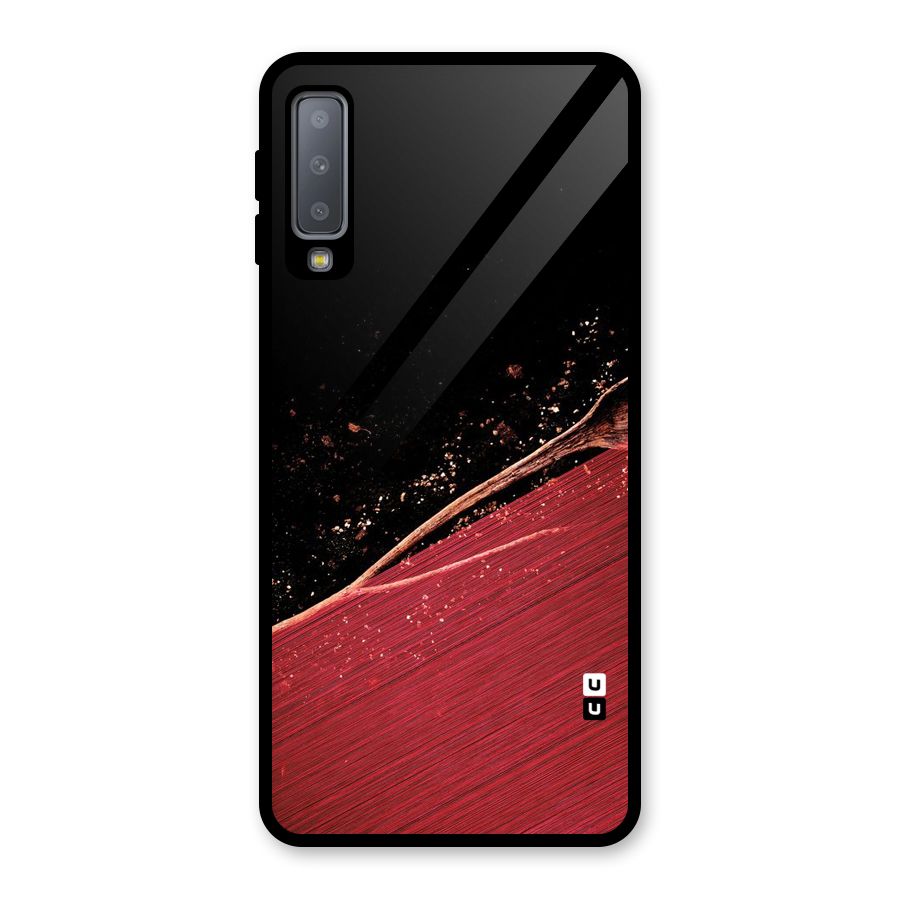 Red Flow Drops Glass Back Case for Galaxy A7 (2018)