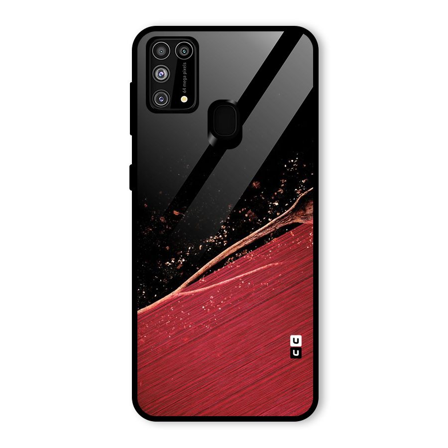 Red Flow Drops Glass Back Case for Galaxy F41