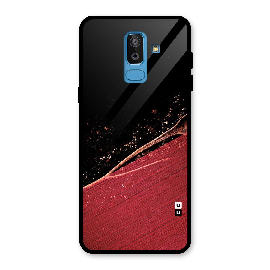 Red Flow Drops Glass Back Case for Galaxy J8
