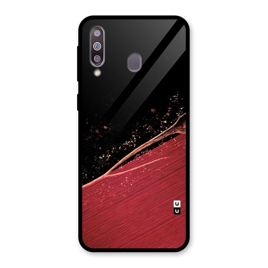 Red Flow Drops Glass Back Case for Galaxy M30