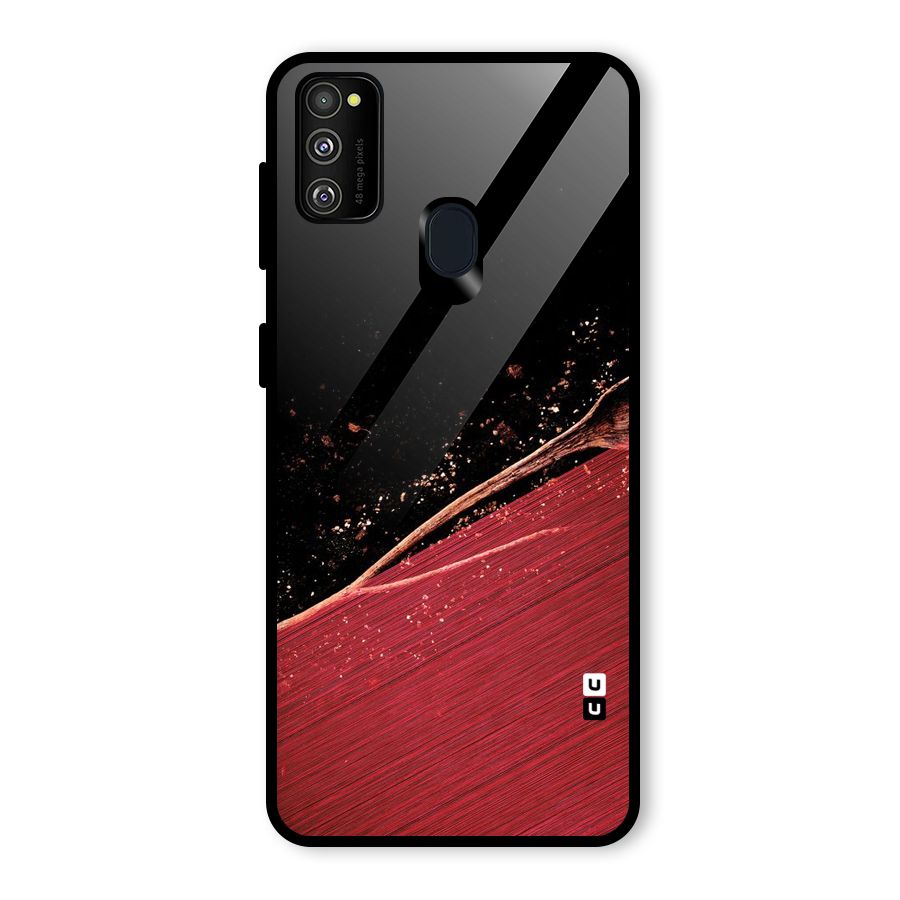 Red Flow Drops Glass Back Case for Galaxy M30s