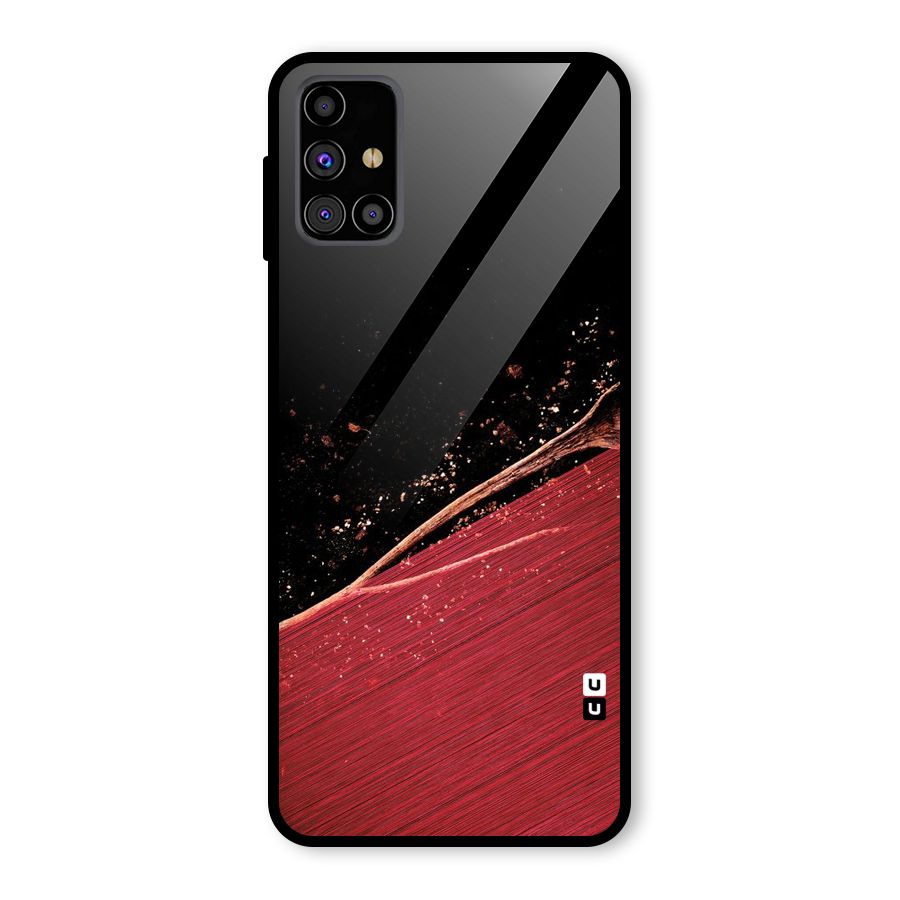 Red Flow Drops Glass Back Case for Galaxy M31s