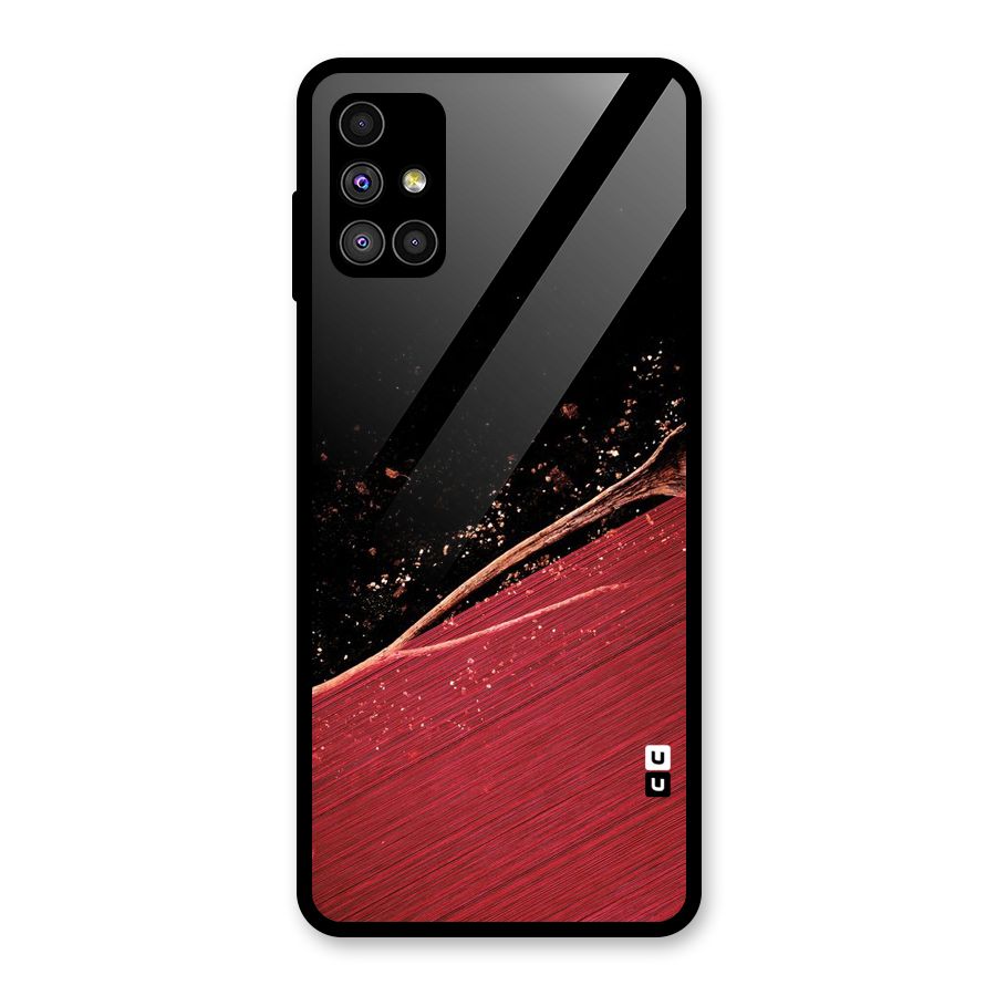Red Flow Drops Glass Back Case for Galaxy M51