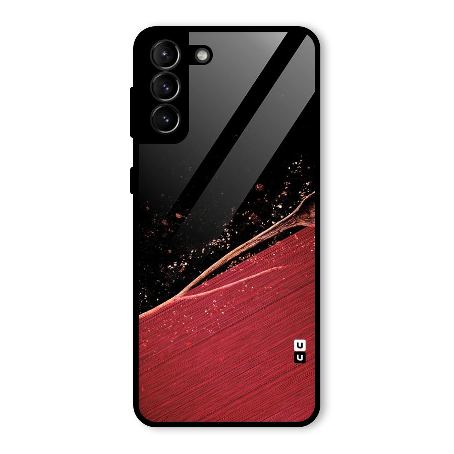 Red Flow Drops Glass Back Case for Galaxy S21 Plus