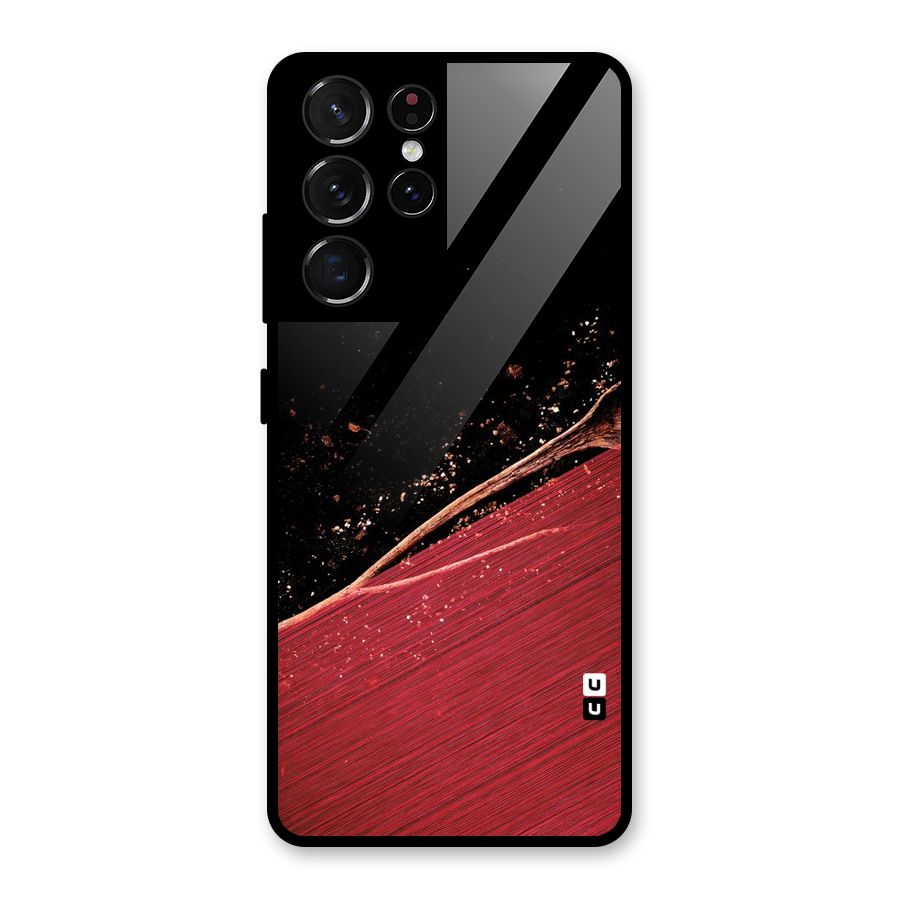 Red Flow Drops Glass Back Case for Galaxy S21 Ultra 5G