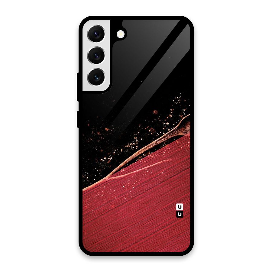 Red Flow Drops Glass Back Case for Galaxy S22 Plus 5G