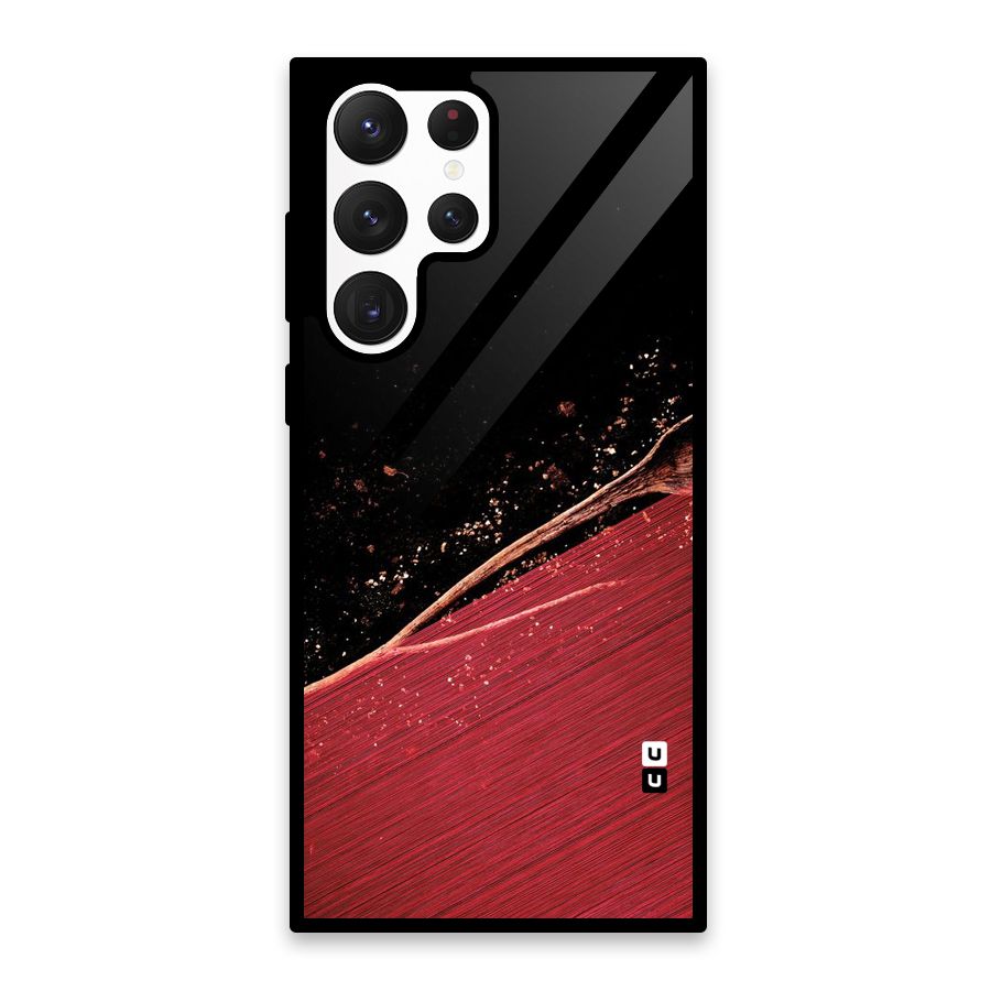 Red Flow Drops Glass Back Case for Galaxy S22 Ultra 5G